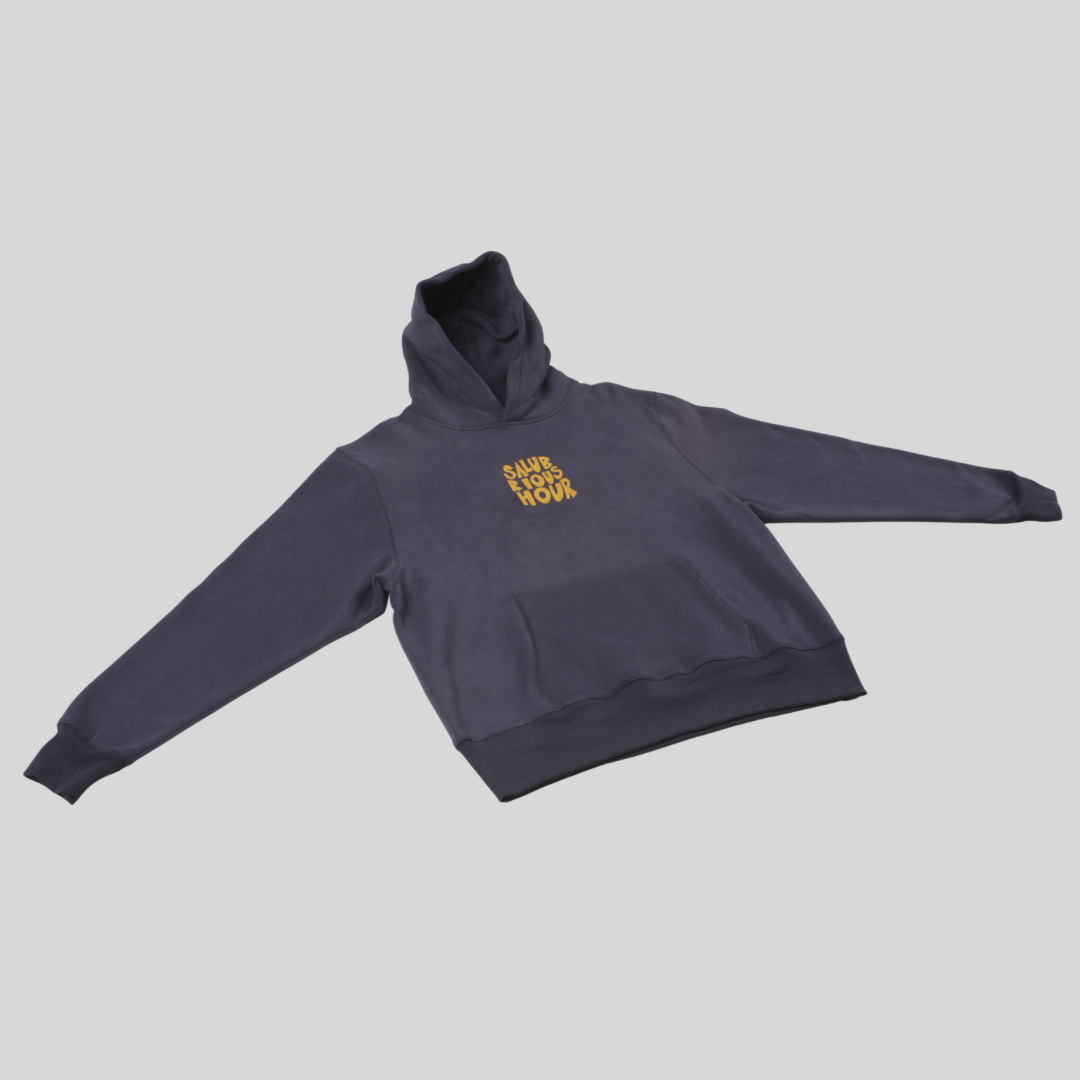 Navy Yellow Hoodie – Salubrious Hour
