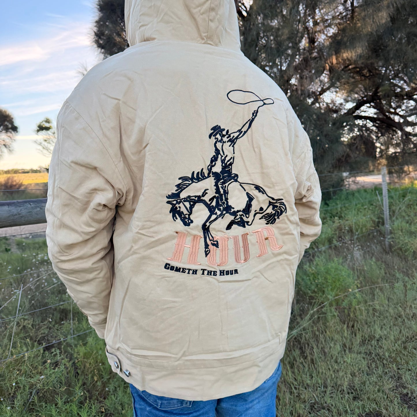 HOUR Canvas Jacket - Tan Hood