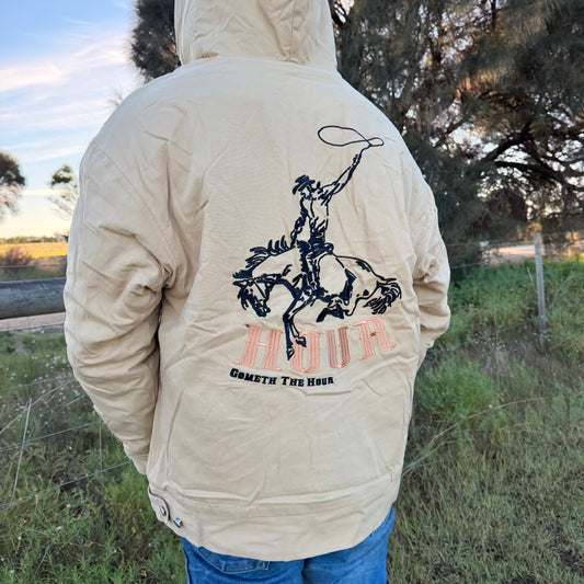 HOUR Canvas Jacket - Tan Hood