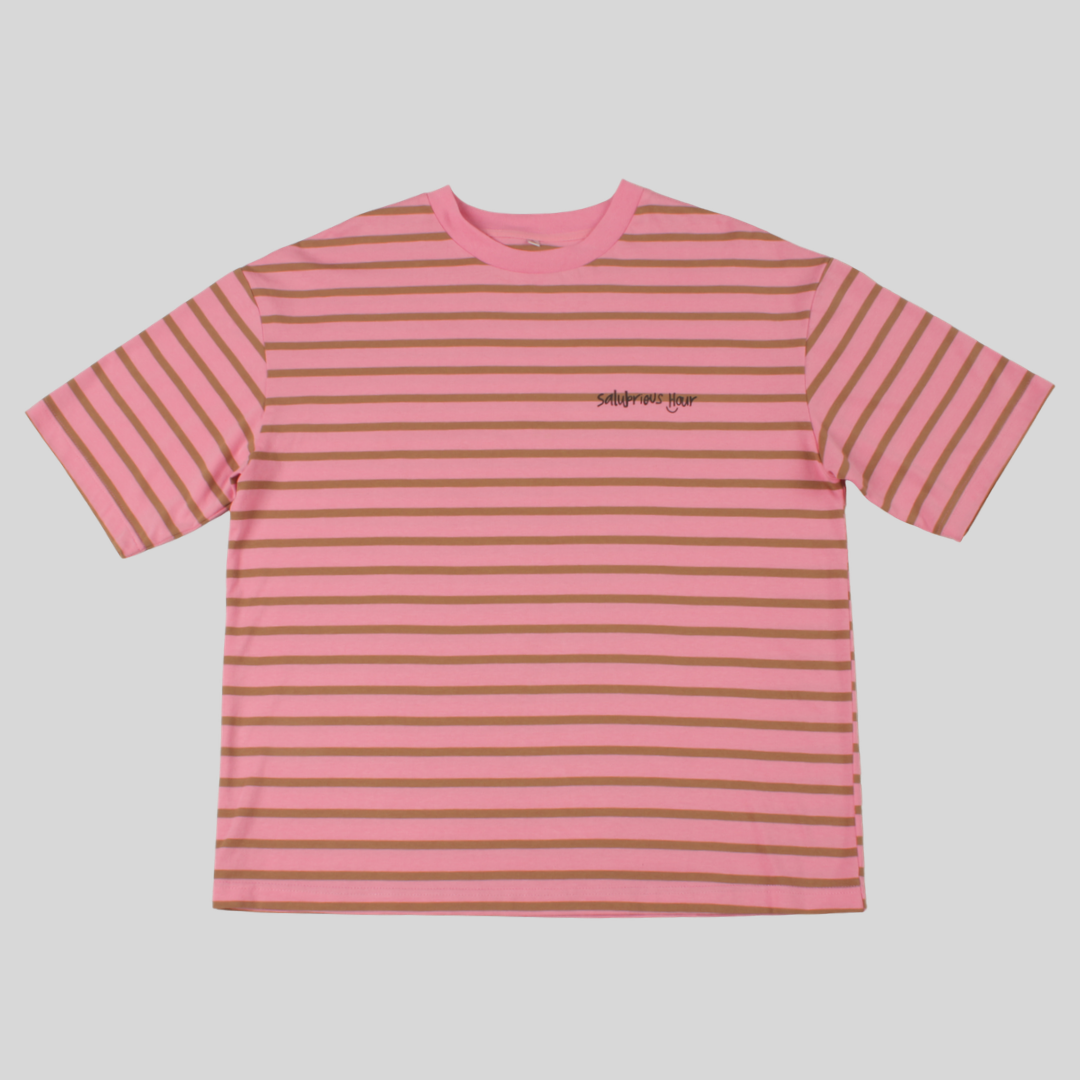 Pink & Brown Boxy T-Shirt
