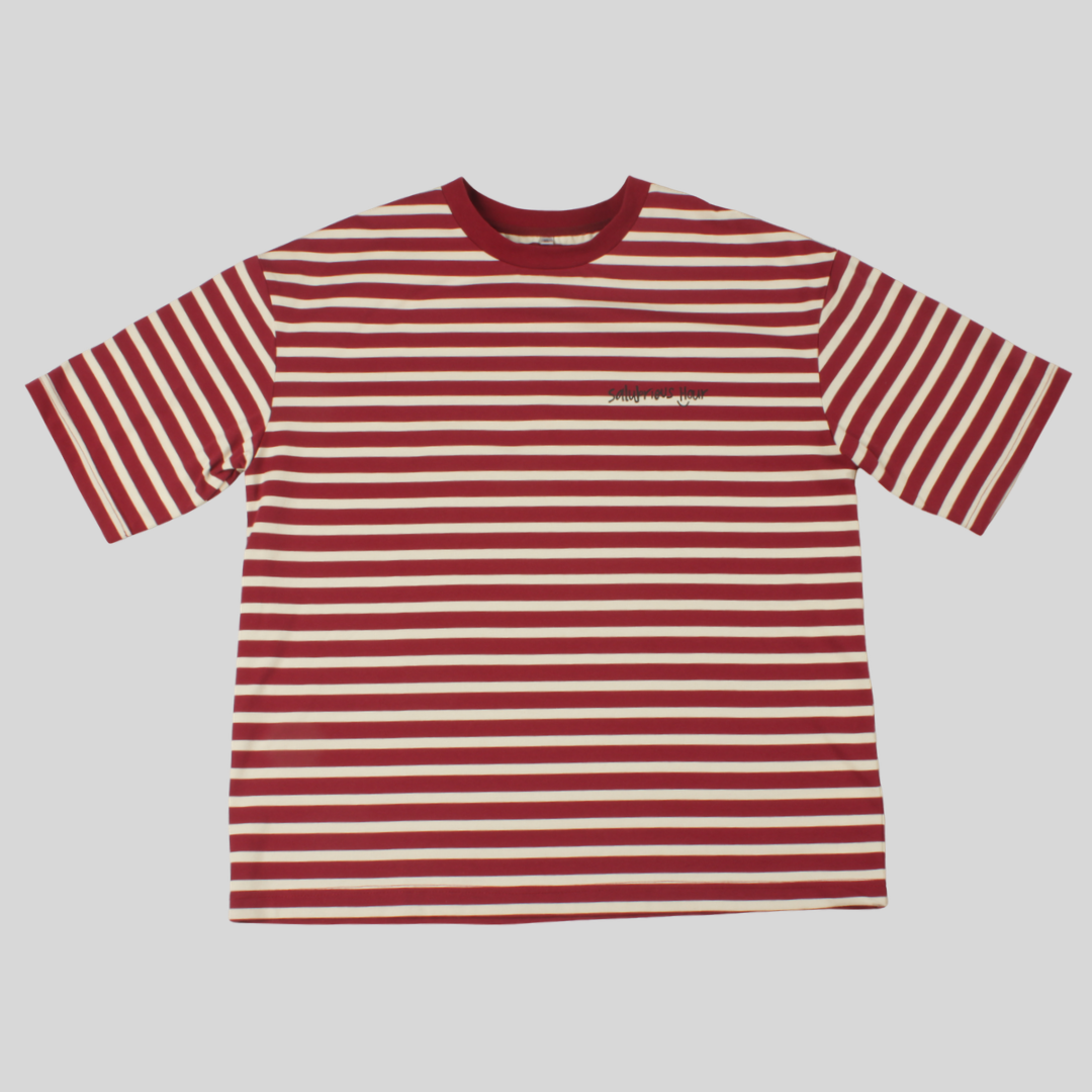 Red & White Boxy T-Shirt